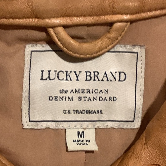 Lucky Brand Leather Jacket Size M - Picture 3 of 16